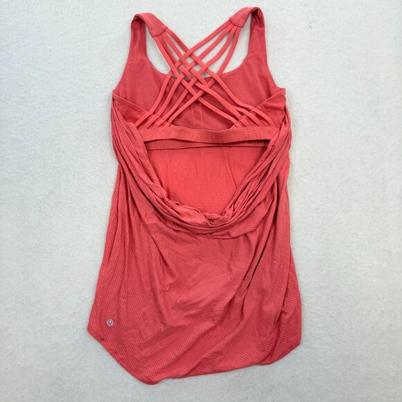 Lululemon Free to be Wild Strappy Tank Top Semi-Open Swoop Back Size 8 - Picture 3 of 7